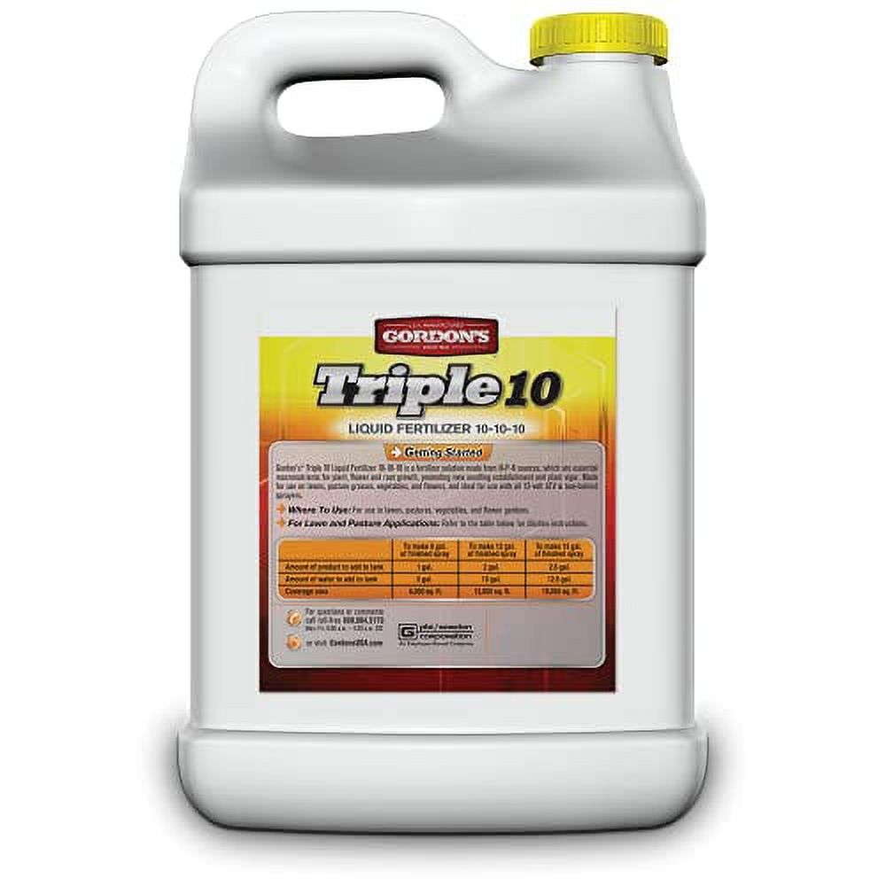 GORDON'S Triple 10 Liquid Fertilizer 101010, 2.5 Gallon, 7441122
