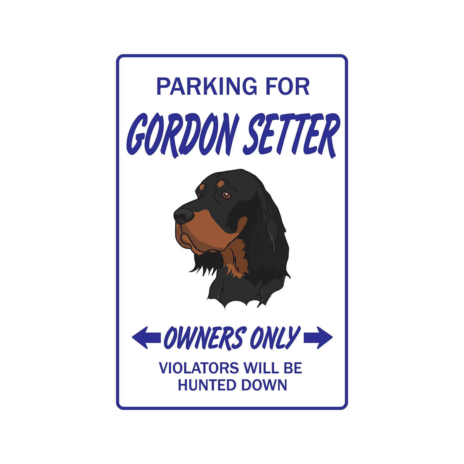GORDON SETTER Aluminum Sign dog pet parking Aluminum Signs pet vet ...