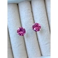 thumbnail image 1 of GORGEOU Pink Sapphire Earrings Sterling Silver Trending Jewelry Gift Pink StoneHandmade Earrings, 1 of 2