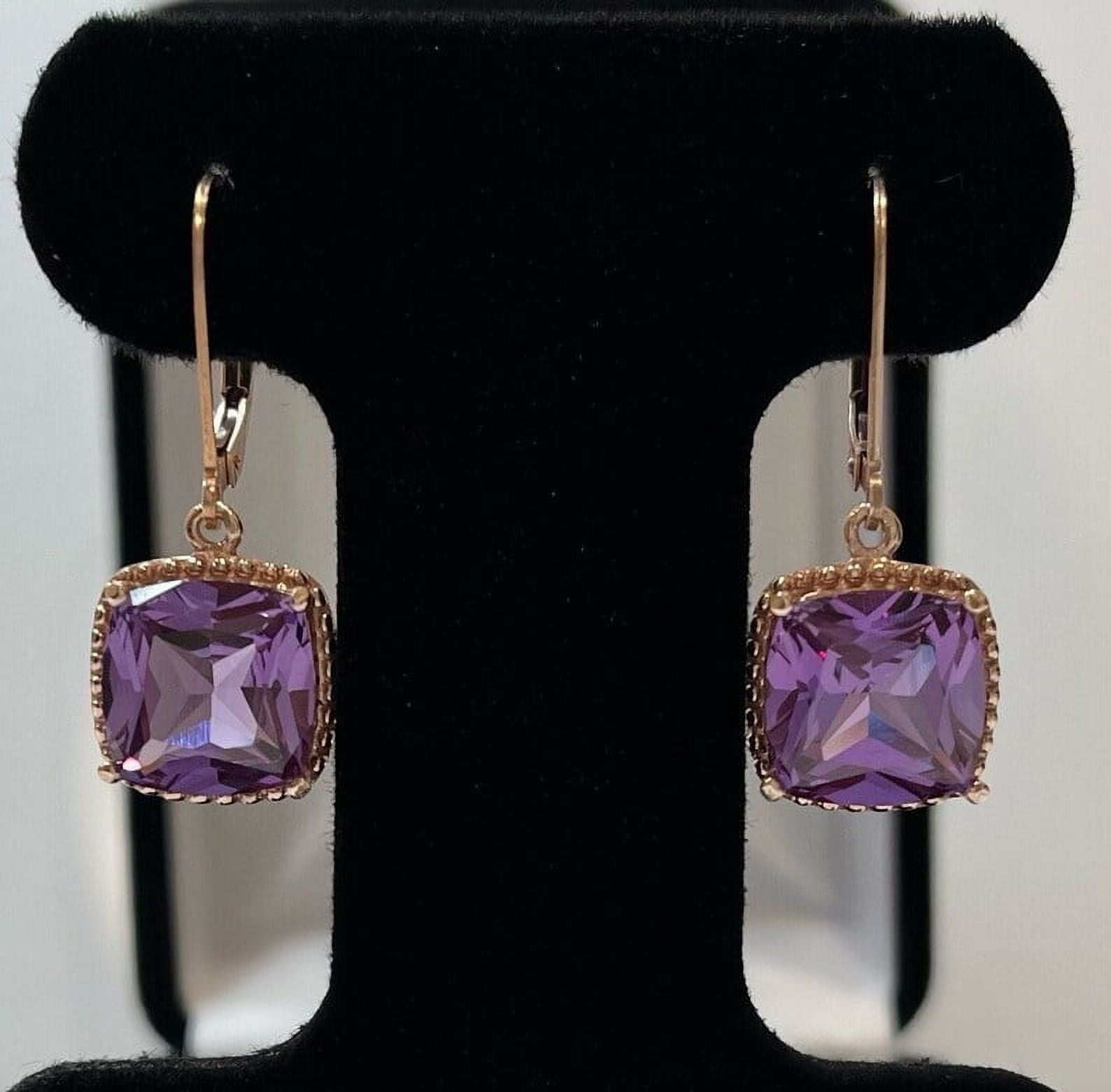 ELITE GEMS AND JEWELLERY GORGEOUS 10ctw Alexandrite Cushion Cut Dangle Earrings Gemstone Jewelry Trending Stones June Gift