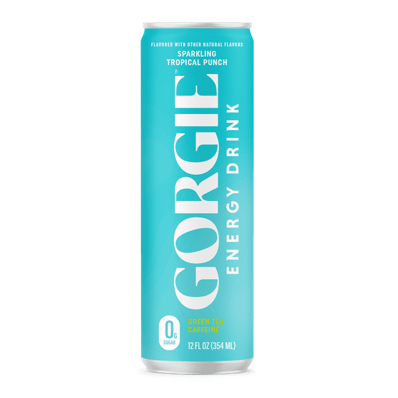 GORGIE - Tropical Punch Sparkling Energy Drink 12FO ( Pack of 12)
