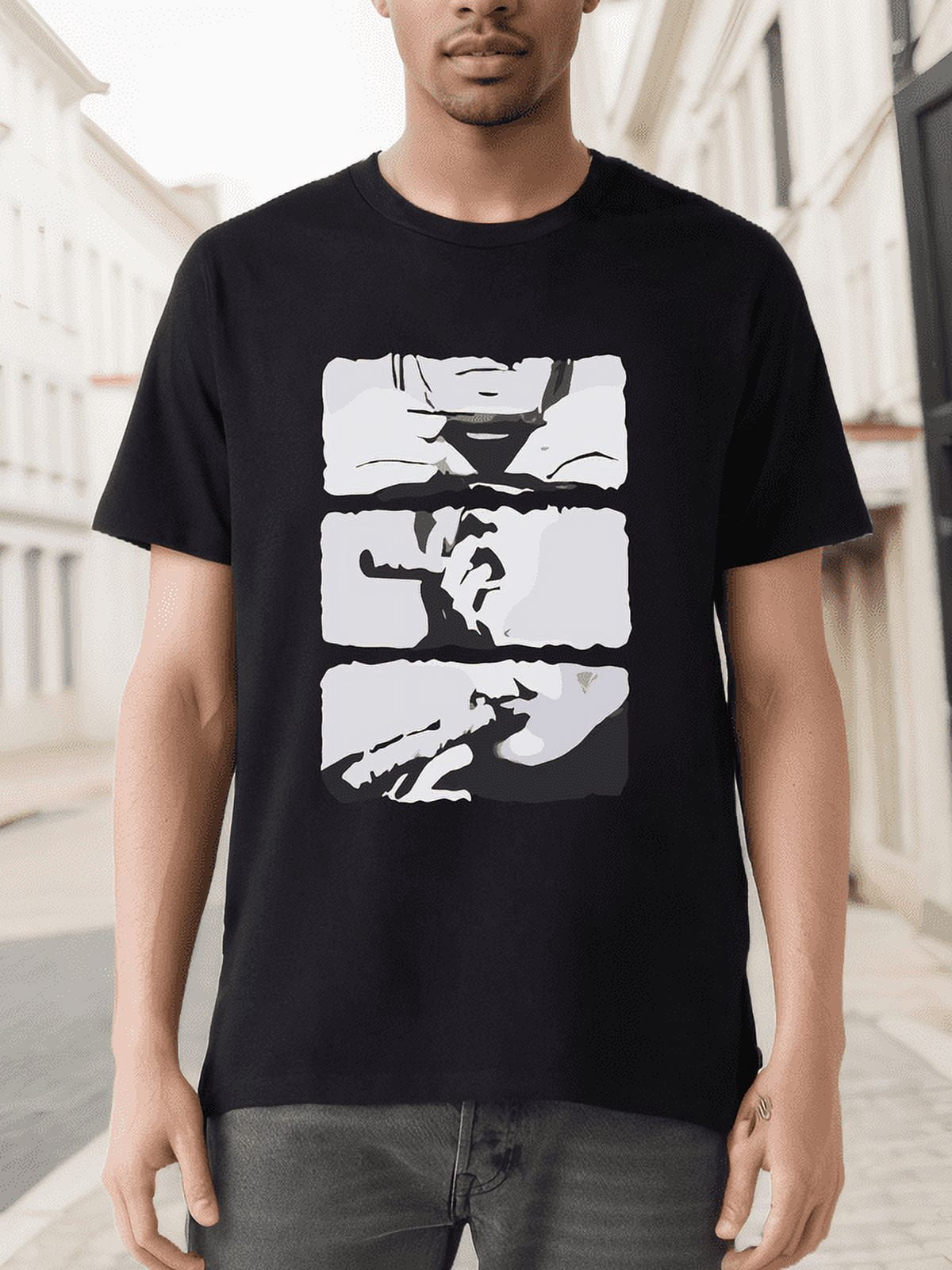 GORGLITTER Men's Oversized Graphic Tee - Y2K Style Crewneck T-Shirt, Drop Shoulder Casual Top - View #7