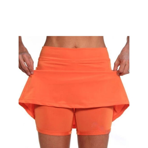 GORHGORH Women Tennis Skirts Athletic Fit Solid Color Running Workout Culottes Lounge Sweatpant