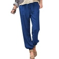 thumbnail image 1 of GORHGORH Women's Jogger Pants Solid Color Pocket Elastic Waist Chino Casual Pant, 1 of 2