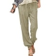 thumbnail image 1 of GORHGORH Women's Jogger Pants Solid Color Pocket Elastic Waist Chino Casual Pant, 1 of 2