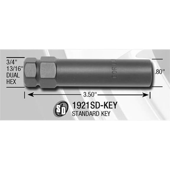 GORILLA 1921SDKEYB Lug Nut Socket - Black Zinc