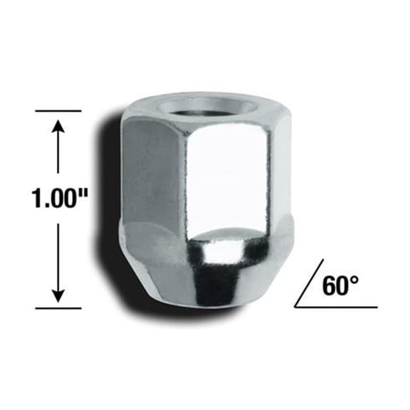 GORILLA 90087B Lug Nut Acorn Bulge Open End, 0.50 In. X 20