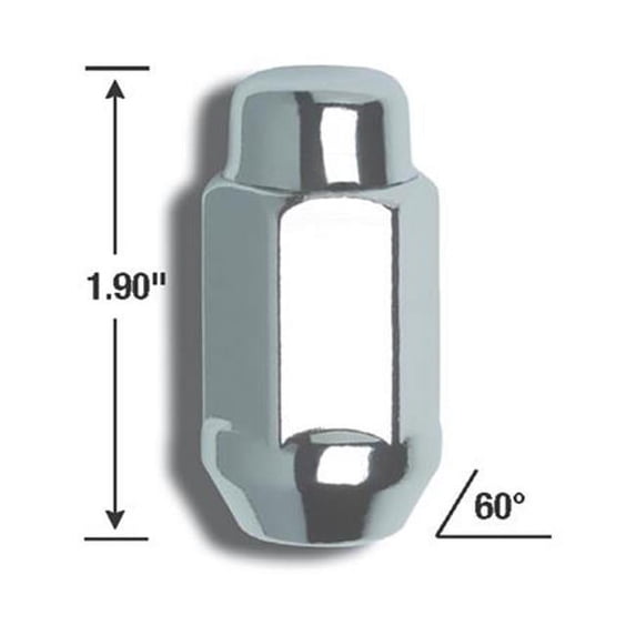 GORILLA 9114 8 x LHT Extra Long Lug Nut Acorn Bulge, 14 mm. X 1.5