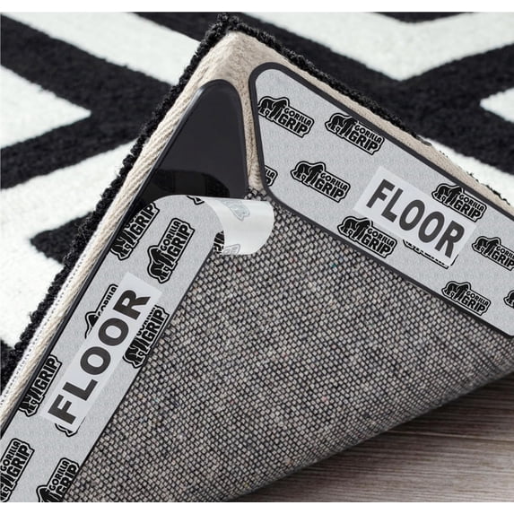 GORILLA GRIP 16 Pack Rug Gripper Pads, Keep Rugs Corners from Curling, Removable Sticky Pads Hold Carpet in Place