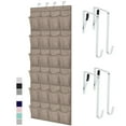 thumbnail image 1 of GORILLA GRIP 24 Pocket Over the Door Shoe Organizer, Mesh Pockets, Up to 40 Pounds, Hang on Doors, Beige, 1 of 10