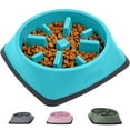 thumbnail image 1 of GORILLA GRIP BPA Free Slow Feeder Dog Bowl, Interactive Puzzle Toy for Dogs and Cats, Food Training, Keeps Pets Busy and Prevents Puppy Overeating, 1 Cup Turquoise, 1 of 10
