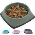 thumbnail image 1 of GORILLA GRIP BPA Free Slow Feeder Dog Bowl, Interactive Puzzle Toy for Dogs and Cats, Food Training, Keeps Pets Busy and Prevents Puppy Overeating, 2 Cup Sage Green, 1 of 10
