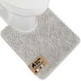 thumbnail image 1 of GORILLA GRIP Bathroom Rug, Contour Toilet Bath Rugs, Quick Dry Plush Chenille, Machine Wash and Dry, 24x19.5, Light Gray, 1 of 10