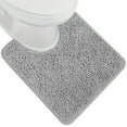 thumbnail image 1 of GORILLA GRIP Bathroom Rug, Contour Toilet Bath Rugs, Quick Dry Plush Chenille, Machine Wash and Dry, 24x19.5, Light Gray, 1 of 9