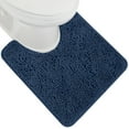 thumbnail image 1 of GORILLA GRIP Bathroom Rug, Contour Toilet Bath Rugs, Quick Dry Plush Chenille, Machine Wash and Dry, 22.5x19.5, Navy, 1 of 9