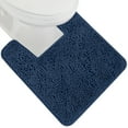 thumbnail image 1 of GORILLA GRIP Bathroom Rug, Contour Toilet Bath Rugs, Quick Dry Plush Chenille, Machine Wash and Dry, 22.5x19.5, Navy, 1 of 9