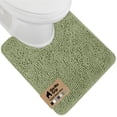 thumbnail image 1 of GORILLA GRIP Bathroom Rug, Contour Toilet Bath Rugs, Quick Dry Plush Chenille, Machine Wash and Dry, 24x19.5, Sage, 1 of 10