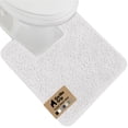 thumbnail image 1 of GORILLA GRIP Bathroom Rug, Contour Toilet Bath Rugs, Quick Dry Plush Chenille, Machine Wash and Dry, 24x19.5, White, 1 of 10