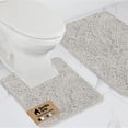 thumbnail image 1 of GORILLA GRIP Bathroom Rug and Toilet Base Floor Rugs Set, Quick Dry Plush Chenille, 30x20 Carpet, Light Gray, 1 of 10