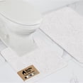 thumbnail image 1 of GORILLA GRIP Bathroom Rug and Toilet Base Floor Rugs Set, Quick Dry Plush Chenille, 30x20 Carpet, White, 1 of 10
