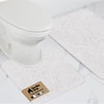 thumbnail image 1 of GORILLA GRIP Bathroom Rug and Toilet Base Floor Rugs Set, Quick Dry Plush Chenille, 30x20 Carpet, White, 1 of 10