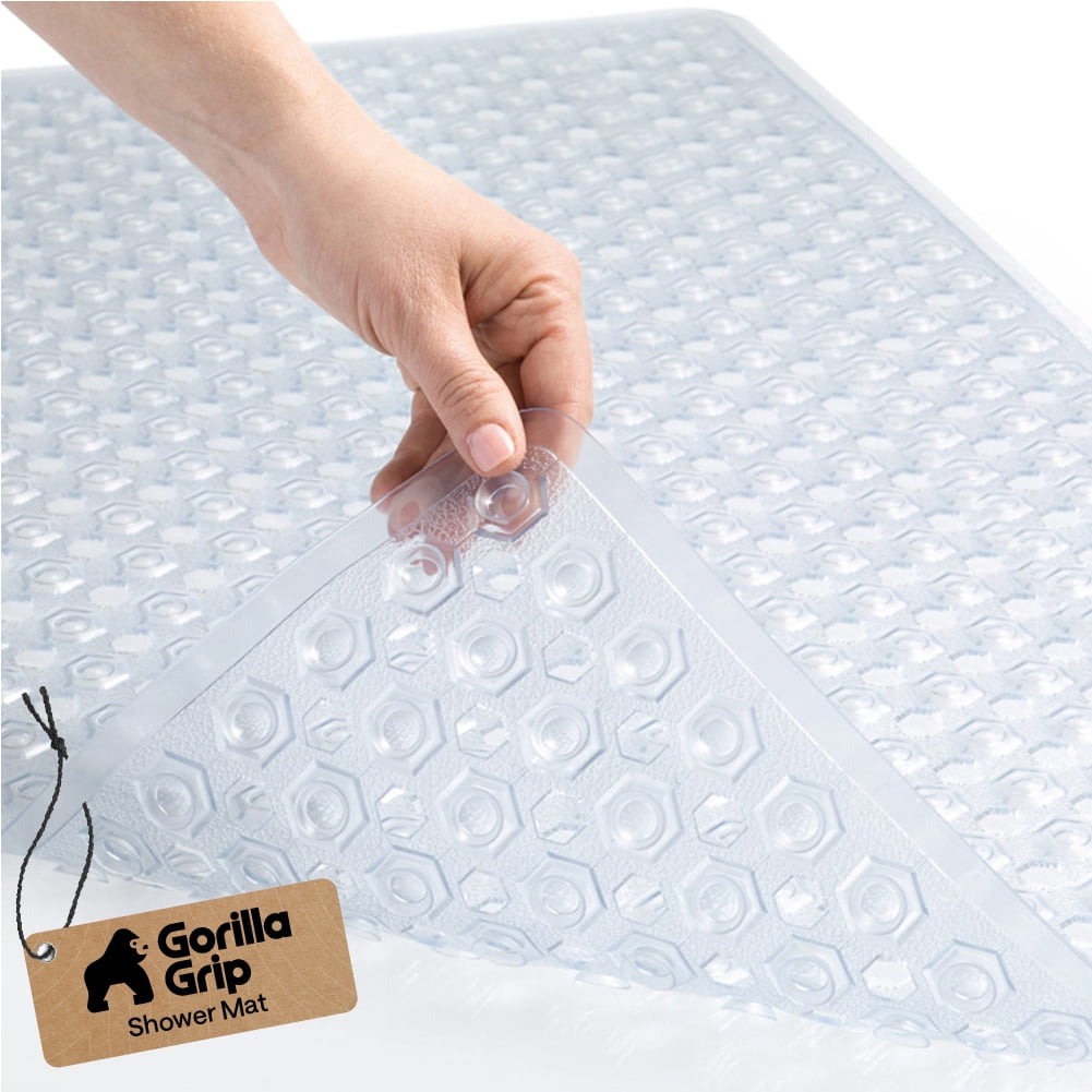 GORILLA GRIP Bath Tub Shower Mat, Washable Bathtub Floor Liner Mats ...
