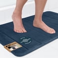 thumbnail image 1 of GORILLA GRIP Bathroom Rug, Soft Absorbent Memory Foam Shower Floor Mat, 24x17 Navy Blue, 1 of 10