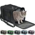 thumbnail image 1 of GORILLA GRIP Cat Carrier Portable Dog Kennel Up to 15 Lbs, Airline Pet Travel Bag, Black, 1 of 10