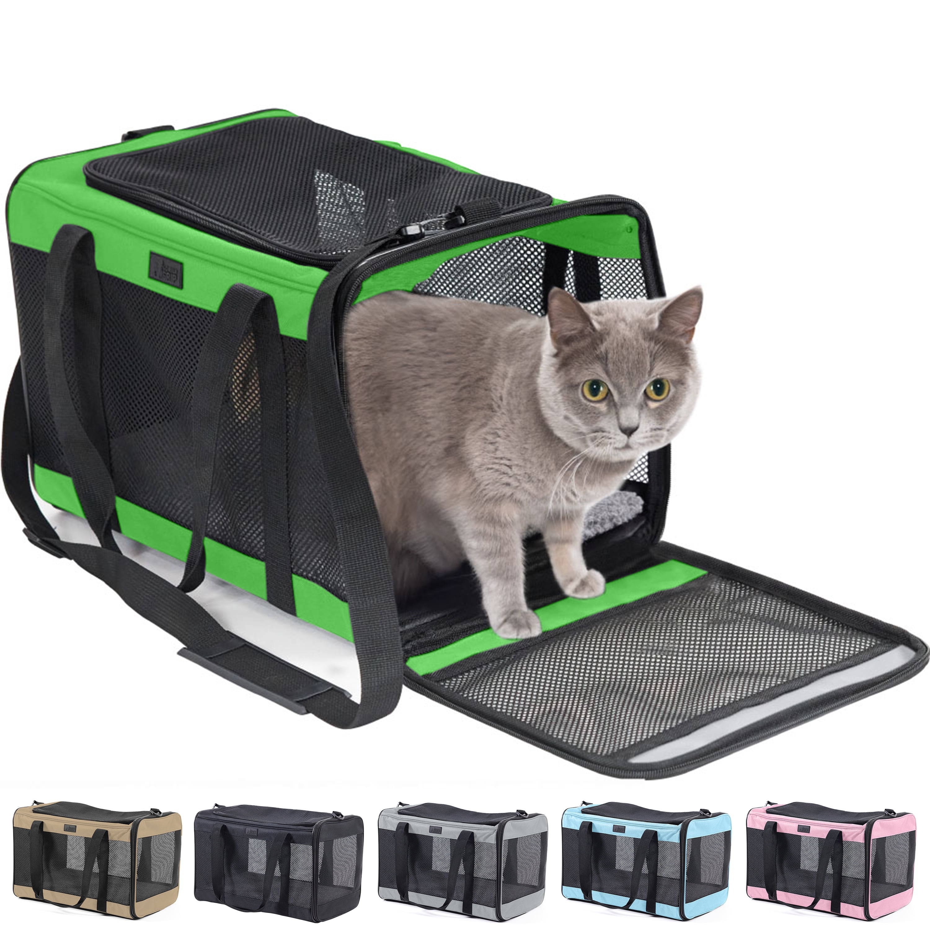 コットンマスク グレー系3柄 洗濯 64個セット m9469x2-64-HC20 GORILLA GRIP Cat Carrier Air Travel Bag, 17