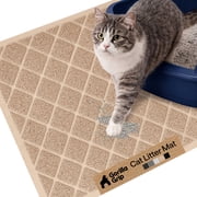 GORILLA GRIP Cat Litter Box Mat, Water Resistant Kitty Litter Trapping Mat, Textured Backing, Easy to Clean, Less Waste and Clean Floors, Kitten Supplies for Indoor Cats, Soft on Paws, 24x17 Beige deal from Walmart