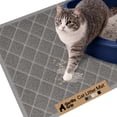 thumbnail image 1 of GORILLA GRIP Cat Litter Box Mat, Water Resistant Kitty Litter Trapping Mat, Textured Backing, Easy to Clean, Less Waste and Clean Floors, Kitten Supplies for Indoor Cats, Soft on Paws, 24x17 Gray, 1 of 10