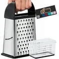 thumbnail image 1 of GORILLA GRIP Cheese Grater, BPA Free Stainless Steel Box Graters, Cheeses and Veggie Shredder, Black, 1 of 10
