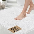 thumbnail image 1 of GORILLA GRIP Chenille Bath Rug 24x17, Rubber Back Quick Dry Washable Microfiber Bathroom Mats, White, 1 of 10
