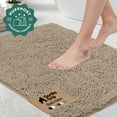 thumbnail image 1 of GORILLA GRIP Chenille Bath Rug 30x18, Rubber Back Quick Dry Washable Microfiber Bathroom Mats, Beige, 1 of 10