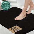 thumbnail image 1 of GORILLA GRIP Chenille Bath Rug 30x18, Rubber Back Quick Dry Washable Microfiber Bathroom Mats, Black, 1 of 10
