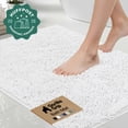 thumbnail image 1 of GORILLA GRIP Chenille Bath Rug 30x18, Rubber Back Quick Dry Washable Microfiber Bathroom Mats, White, 1 of 10