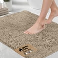 thumbnail image 1 of GORILLA GRIP Chenille Bath Rug 30x20, Rubber Back Quick Dry Washable Microfiber Bathroom Mats, Beige, 1 of 10