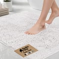 thumbnail image 1 of GORILLA GRIP Chenille Bath Rug 30x20, Rubber Back Quick Dry Washable Microfiber Bathroom Mats, White, 1 of 10