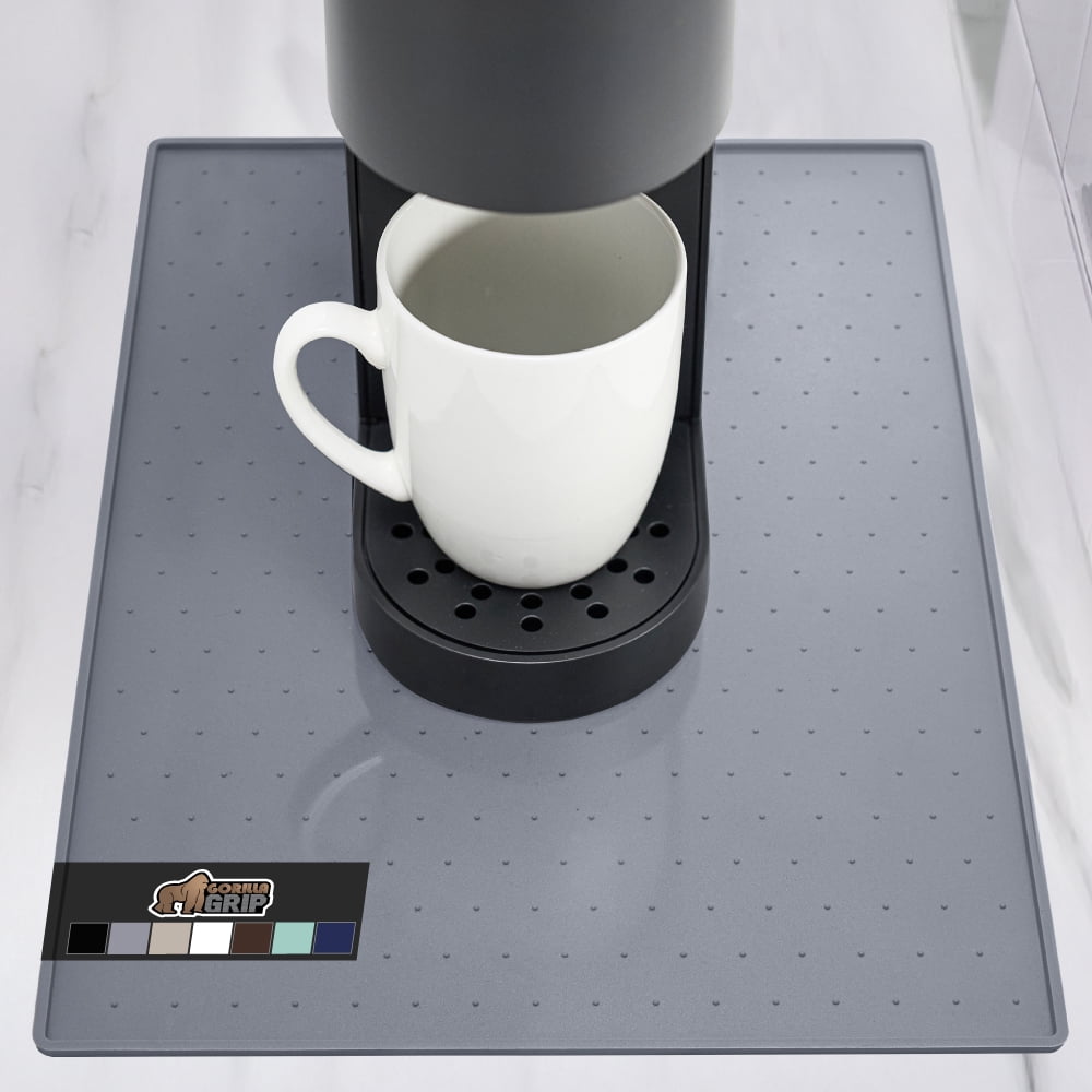 GORILLA GRIP, Coffee Mat, 10x14, Waterproof Silicone Protector ...