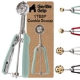 thumbnail image 1 of GORILLA GRIP Cookie Scoop 1 TBSP 304 Stainless Steel Spring Scoops for Dough Ice Cream Fruit Melon Baller Size 60 Mint, 1 of 9