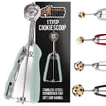thumbnail image 1 of GORILLA GRIP Cookie Scoop 2 TBSP Spring Scoops for Dough Ice Cream Fruit Melon Baller Size 60 Mint, 1 of 9