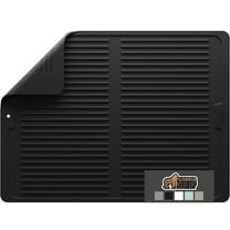 GORILLA GRIP Dish Drying Mat for Kitchen Counter, Waterproof Silicone Dishwashing Mat, 13x11, Black