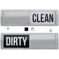 thumbnail image 1 of GORILLA GRIP Dishwasher Magnet Clean Dirty Sign, Optional Adhesive for Non-Magnet Surfaces, Silver, 1 of 10