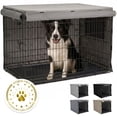 thumbnail image 1 of GORILLA GRIP Dog Crate Cover, Fits 36" Indoor Kennel Cage, Breathable Mesh Windows, Gray, 1 of 10