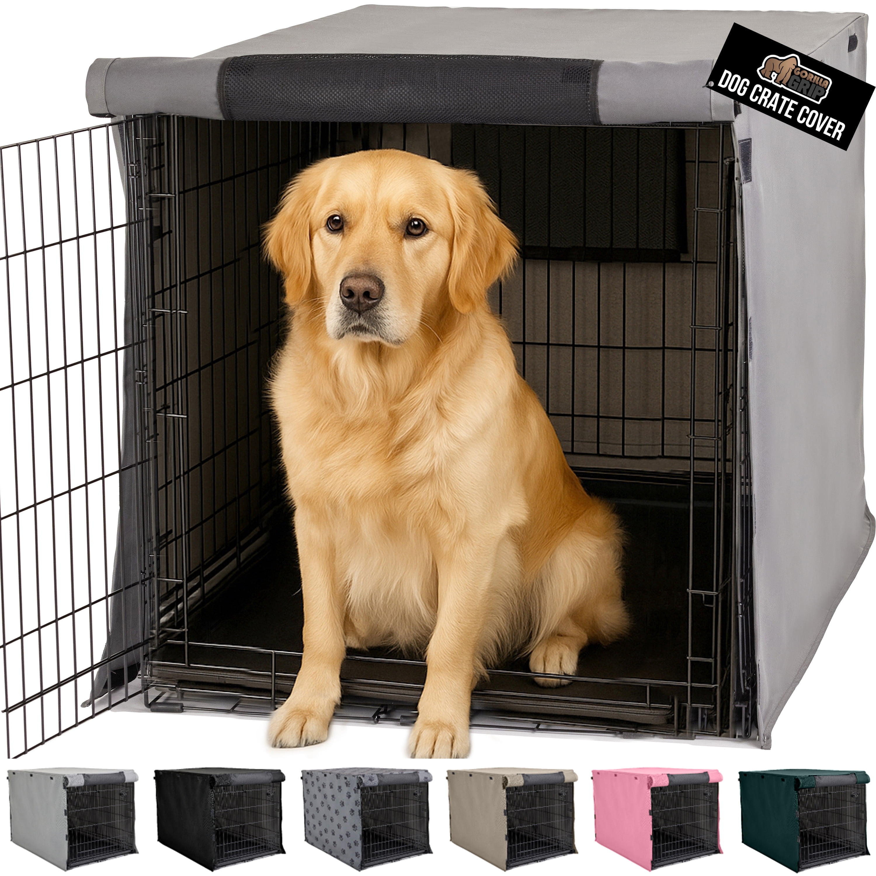 Fresh Look at Gorilla Grip Dog Crate Cover Fits 42 Indoor Kennel Gray