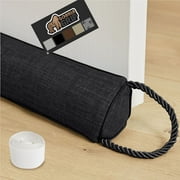 GORILLA GRIP Door Draft Stopper, 36", Blocks Air, Wind, Noise for Gaps Up to 3” Under Doors, Black