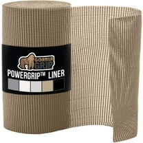GORILLA GRIP Drawer Shelf Liner, Non-Adhesive Liners for Kitchen Pantry Cabinets, Easy Install, 12"x10', Beige