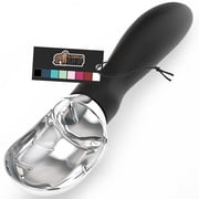 GORILLA GRIP Ice Cream Scoop Professional Grade Ice Cream Scooper for Perfect Round Scoops Black