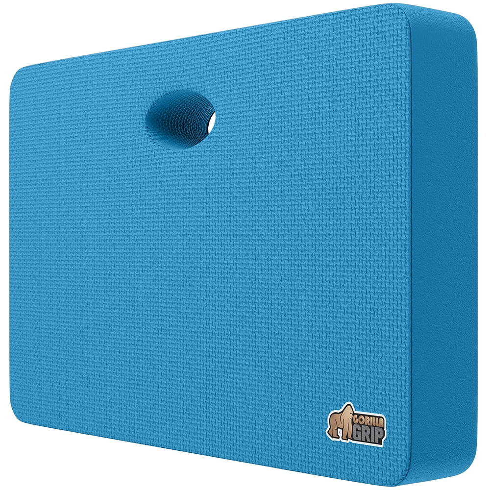 GORILLA GRIP Kneeling Pad, Cushioning Support for Knees, Extra Thick, Water Resistant, 17.5x11 Blue