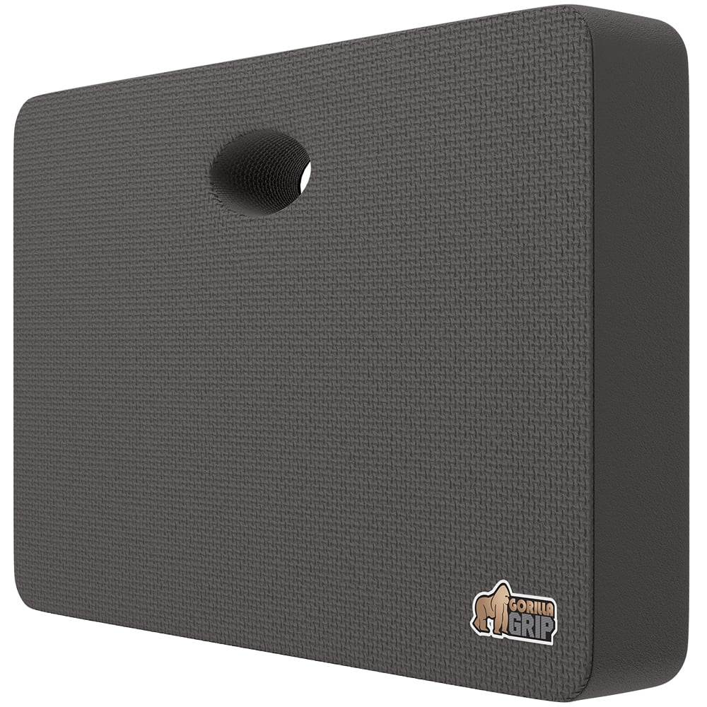 GORILLA GRIP Kneeling Pad, Cushioning Support for Knees, Thick, Water Resistant, 17.5x11 Charcoal